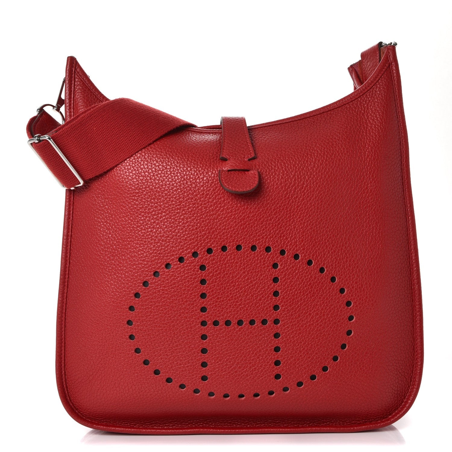 Hermes Taurillon Clemence Evelyne III PM Rouge Casaque 1 of 8