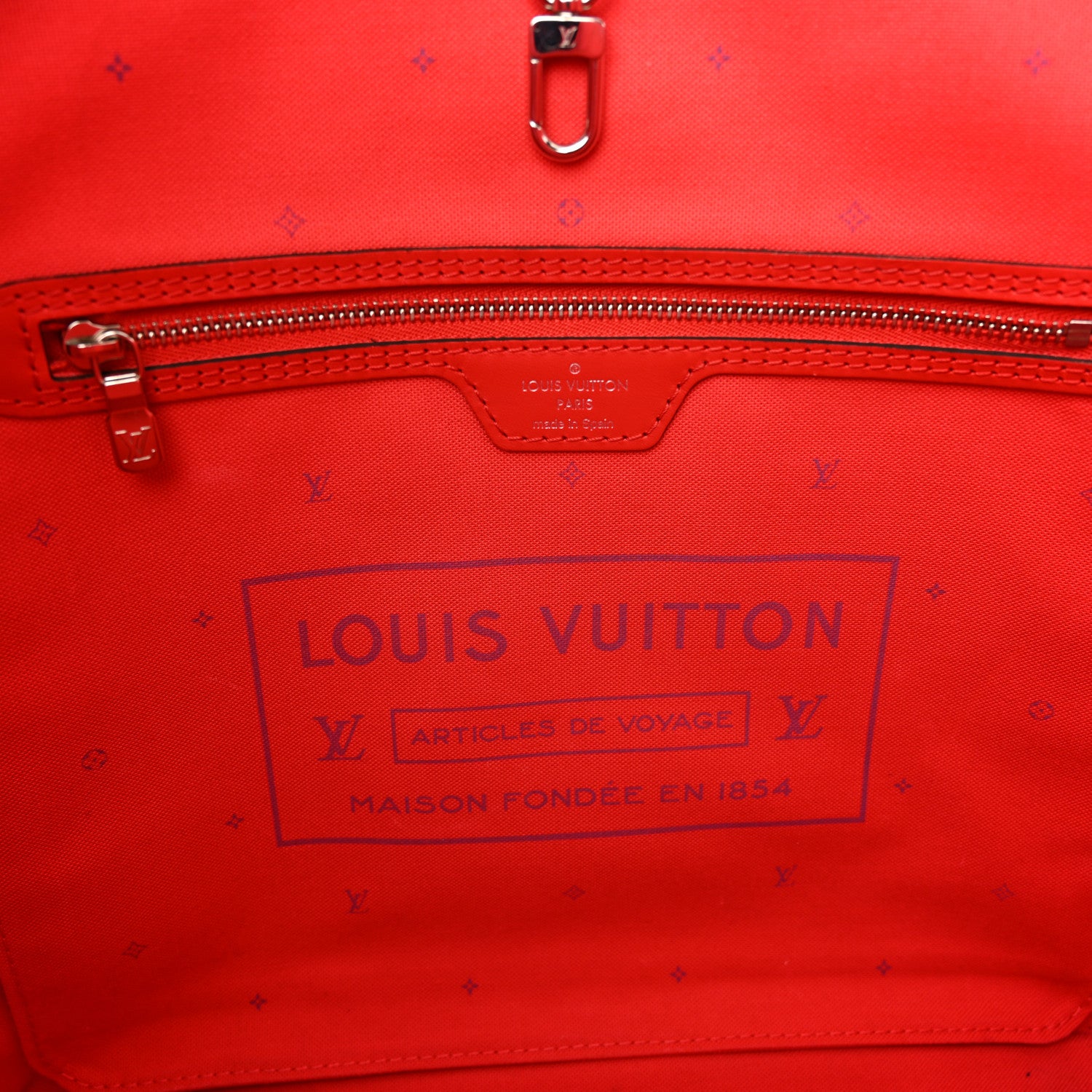 Louis Vuitton Monogram Escale Neverfull MM Rouge 6 of 12