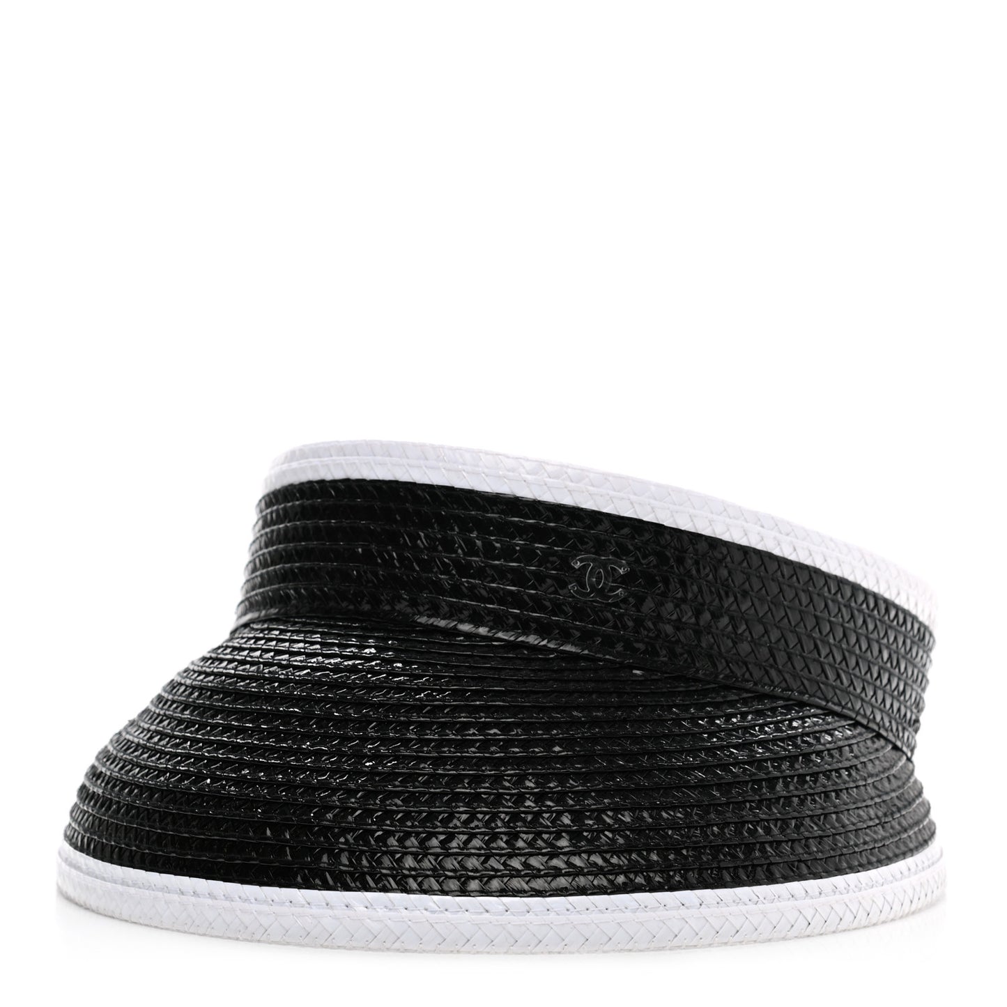 Straw Cotton CC Visor M Black White