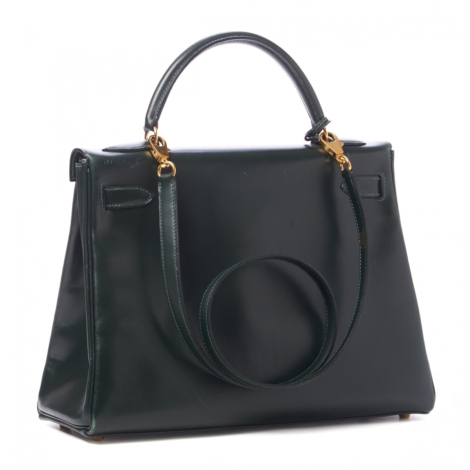 Hermes Box Kelly Sellier 32 Vert Fonce 2 of 32