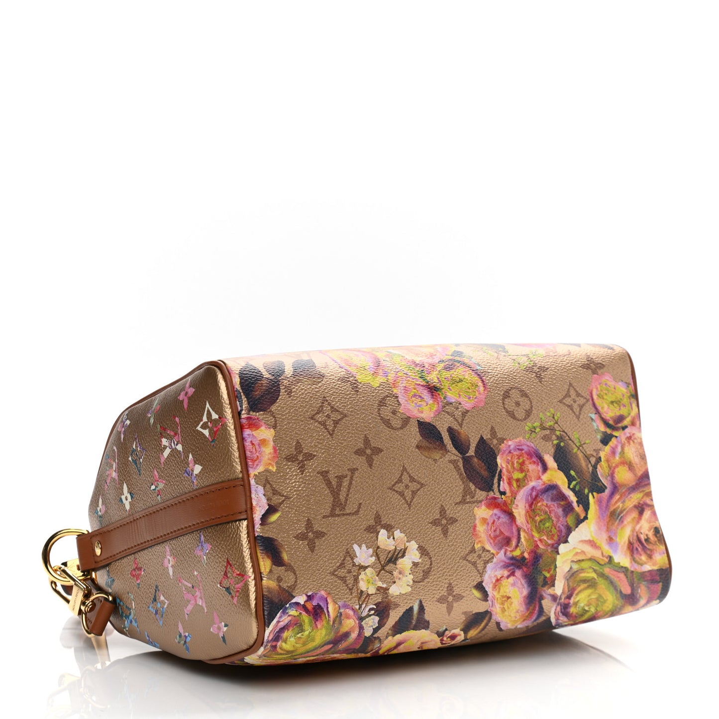 Metallic Monogram LV Garden Speedy Bandouliere 25 Gold