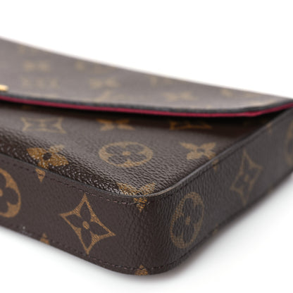 Louis Vuitton Monogram Pochette Felicie Chain Wallet Fuchsia 8 of 9