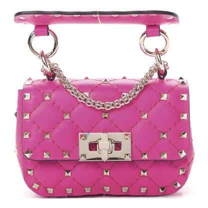 Valentino Garavani Calfskin Micro Rockstud Spike Shoulder Bag Azalea 1 of 11