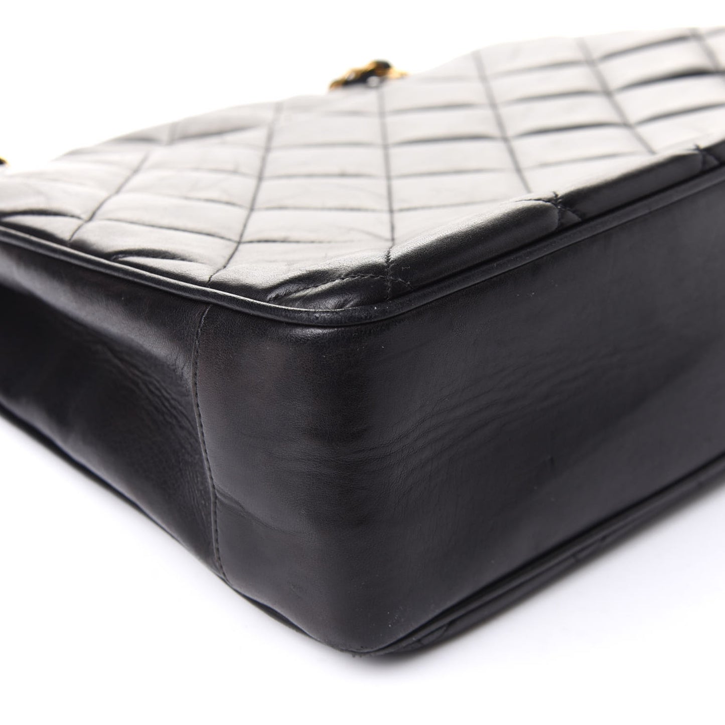 Lambskin Quilted Shoulder Bag Black