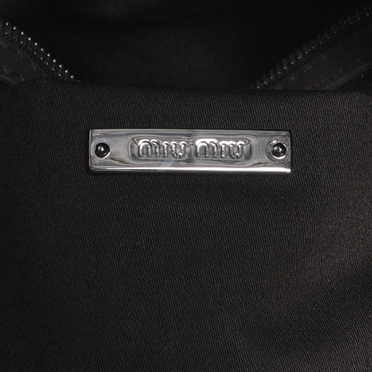 Miu Miu Leather Matelasse Shoulder Bag Grigio 6 of 8