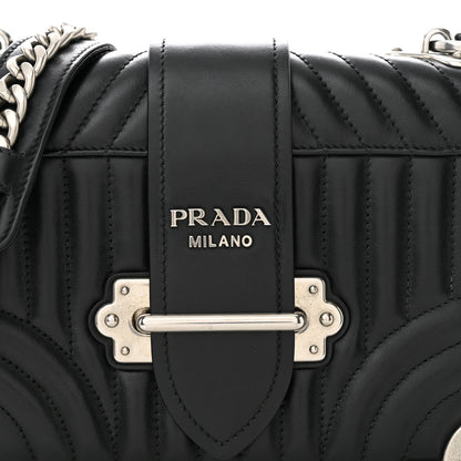 Prada Soft Calfskin Impunture Diagramme Cahier Bag Black 7 of 11