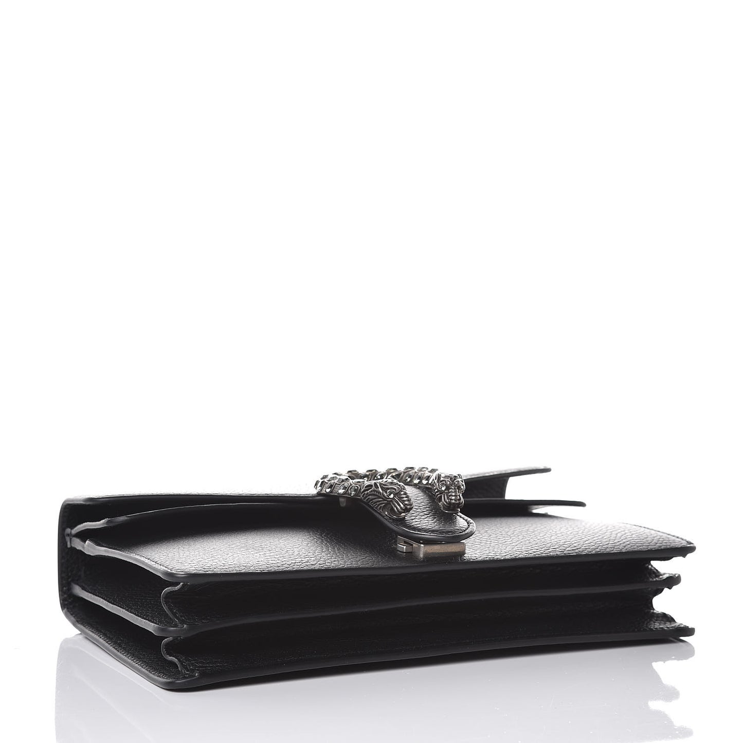 Pebbled Calfskin Small Dionysus Shoulder Bag Black