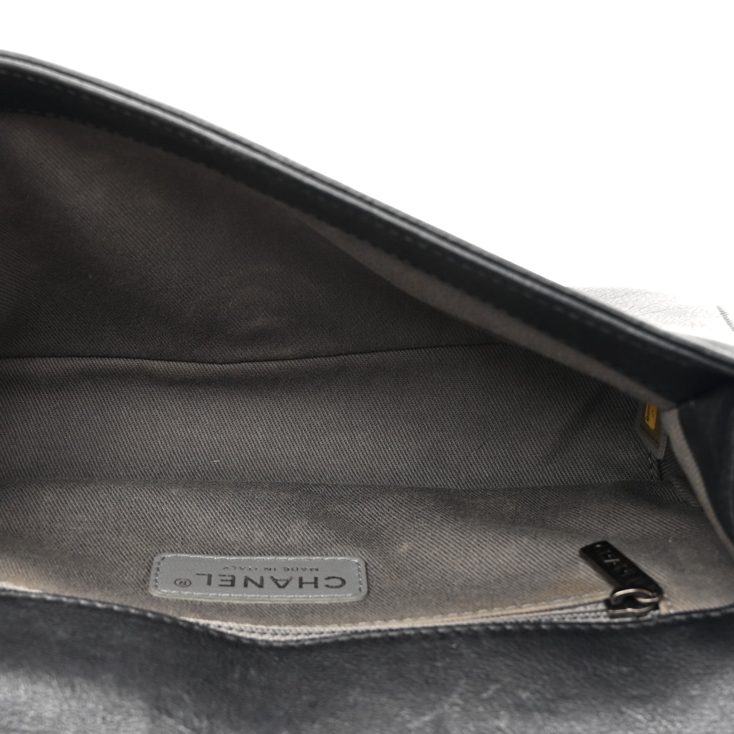 Chanel Calfskin Crystal Embossed Medium Boy Flap Black 5 of 13
