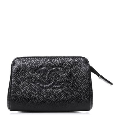 Chanel Caviar Timeless CC Cosmetic Pouch Black 1 of 7