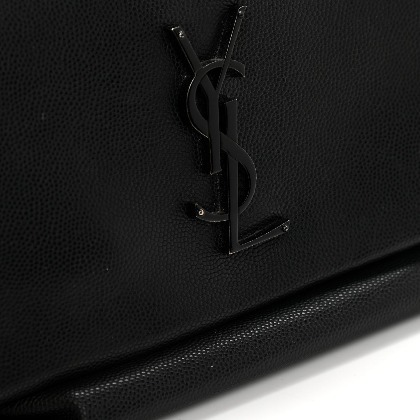Grain De Poudre Medium West Hollywood Monogram Fold-Over Black