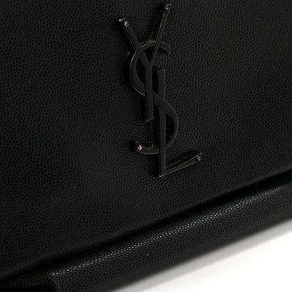 Saint Laurent Grain De Poudre Medium West Hollywood Monogram Fold-Over Black 11 of 13