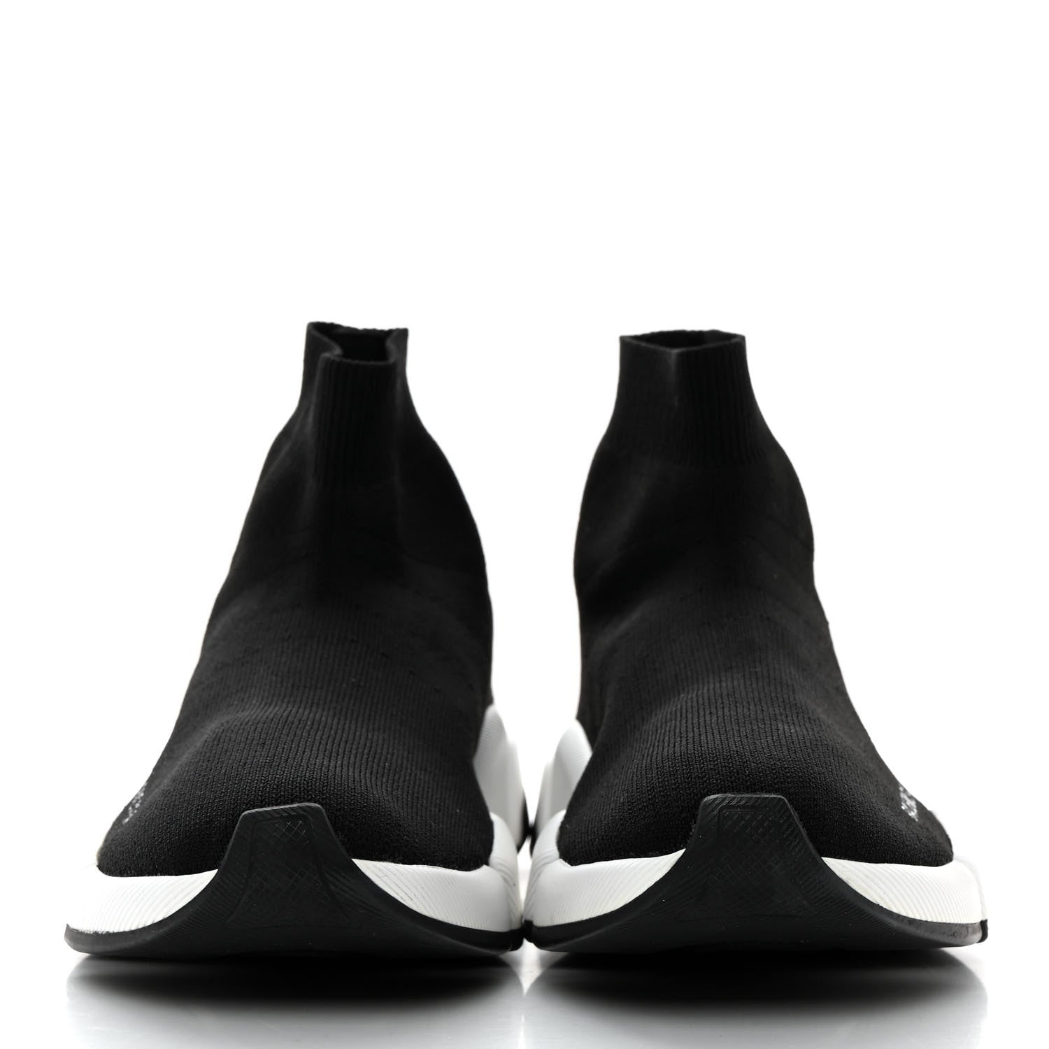 Balenciaga Technical 3D Recycled Knit Bi-Color Sole Womens Speed 2.0 Sneakers 39 Black White 2 of 9