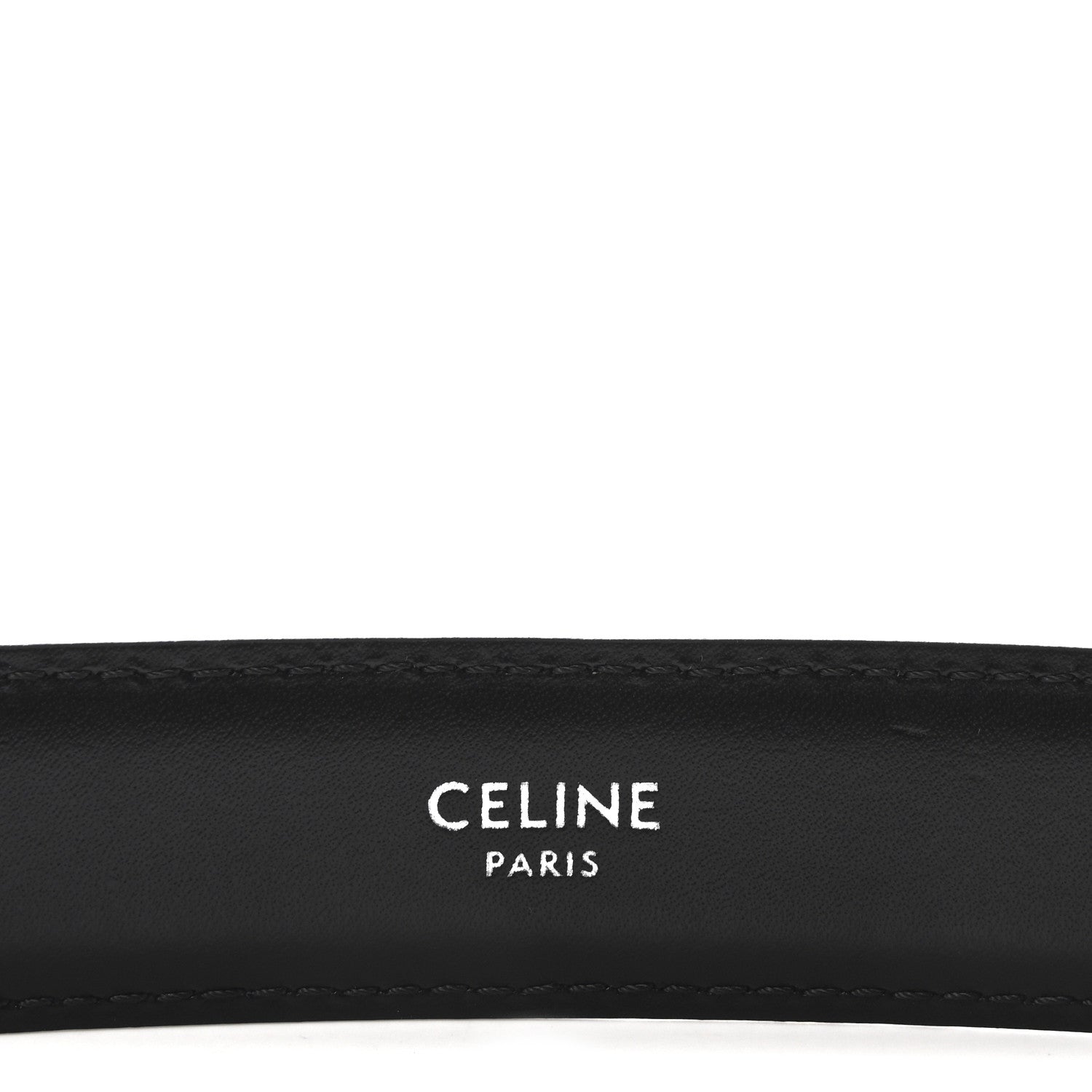 Celine Taurillon Calfskin Medium Triomphe Belt 75 30 Black 5 of 7