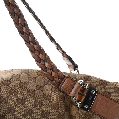 Gucci Monogram Large Bamboo Bar Tassel Shoulder Bag Brown 9 of 18