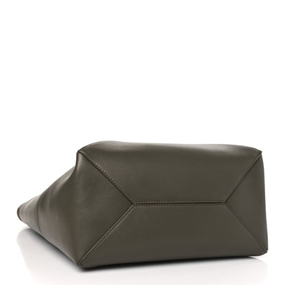 Loewe Shiny Calfskin Medium Puzzle Fold Tote Dark Khaki Green 4 of 8