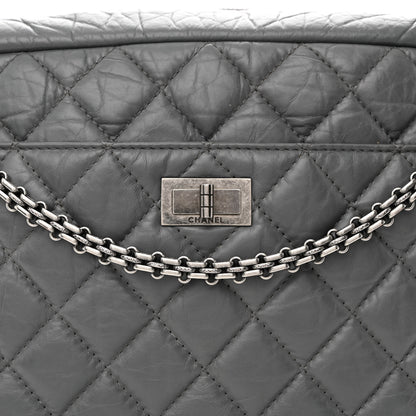 Chanel Aged Calfskin Quilted Large Reissue Camera Case Grey 8 of 16