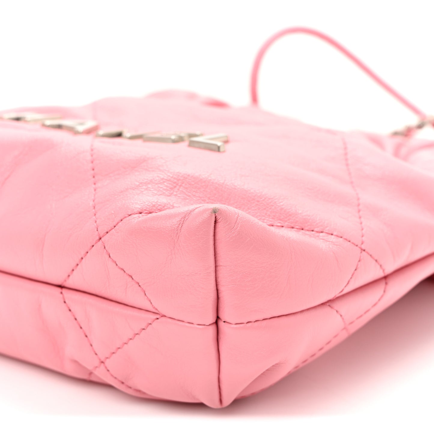 Shiny Calfskin Quilted Mini Chanel 22 Pink