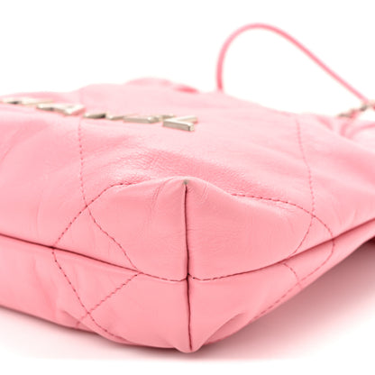 Chanel Shiny Calfskin Quilted Mini Chanel 22 Pink 10 of 11