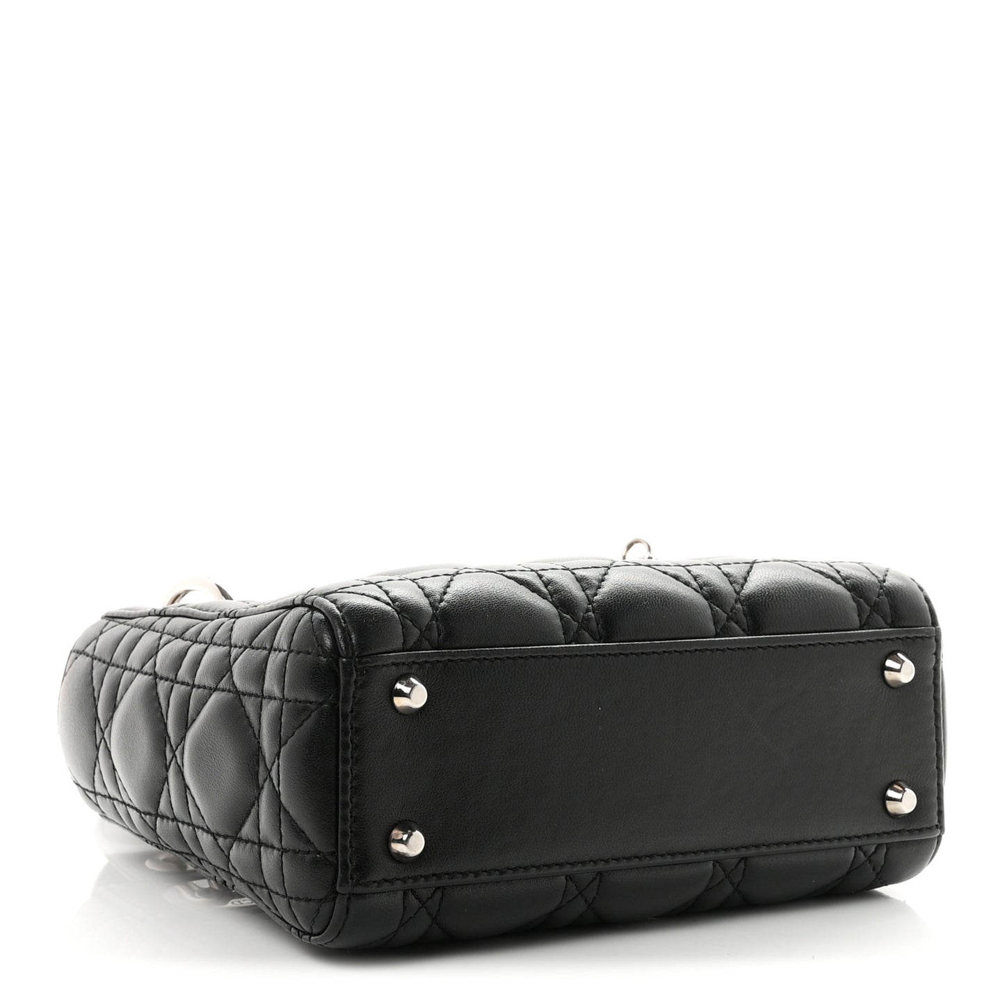 Lambskin Cannage Mini Lady Dior Black