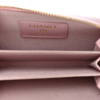 Chanel Caviar Quilted Zip Coin Purse Light Pink 5 of 8