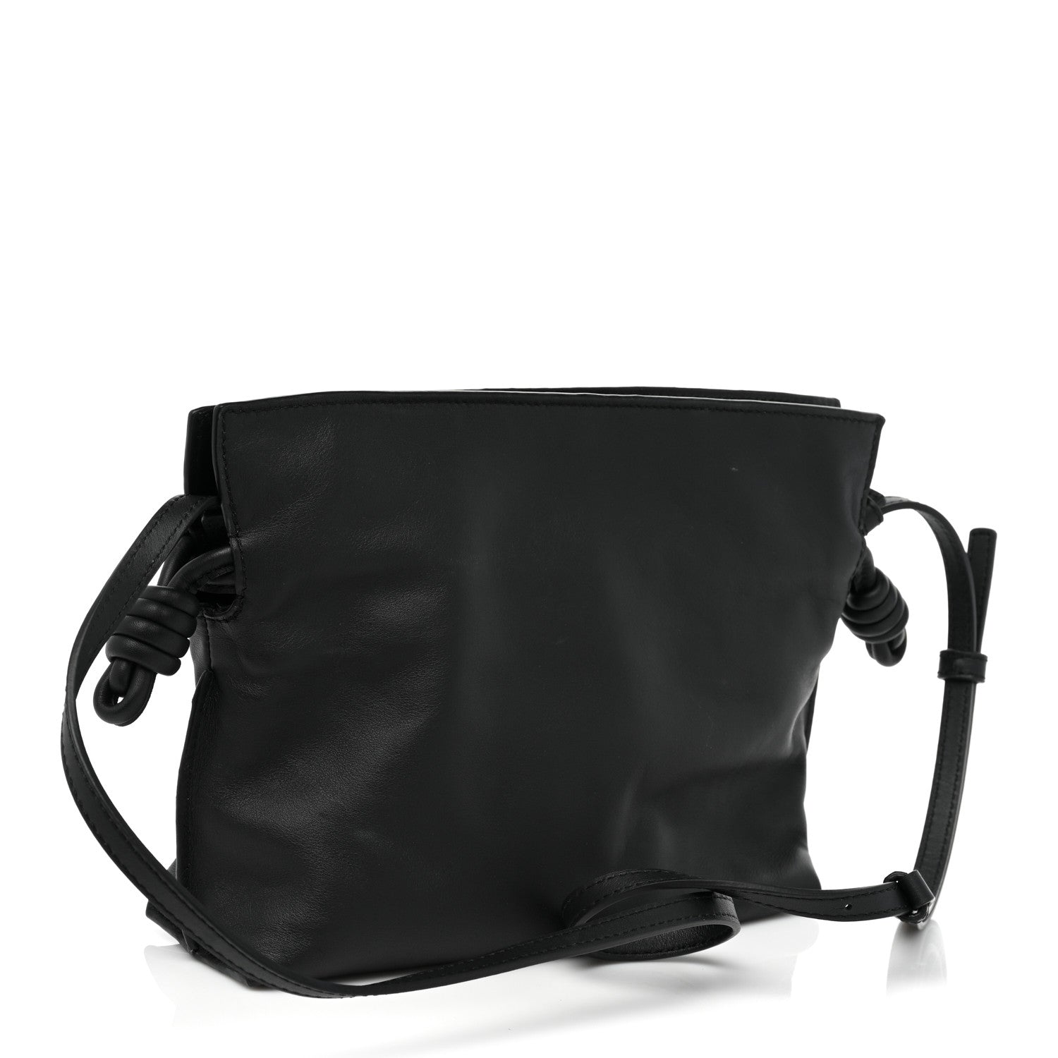 Loewe Calfskin Mini Flamenco Knot Clutch Black 3 of 17