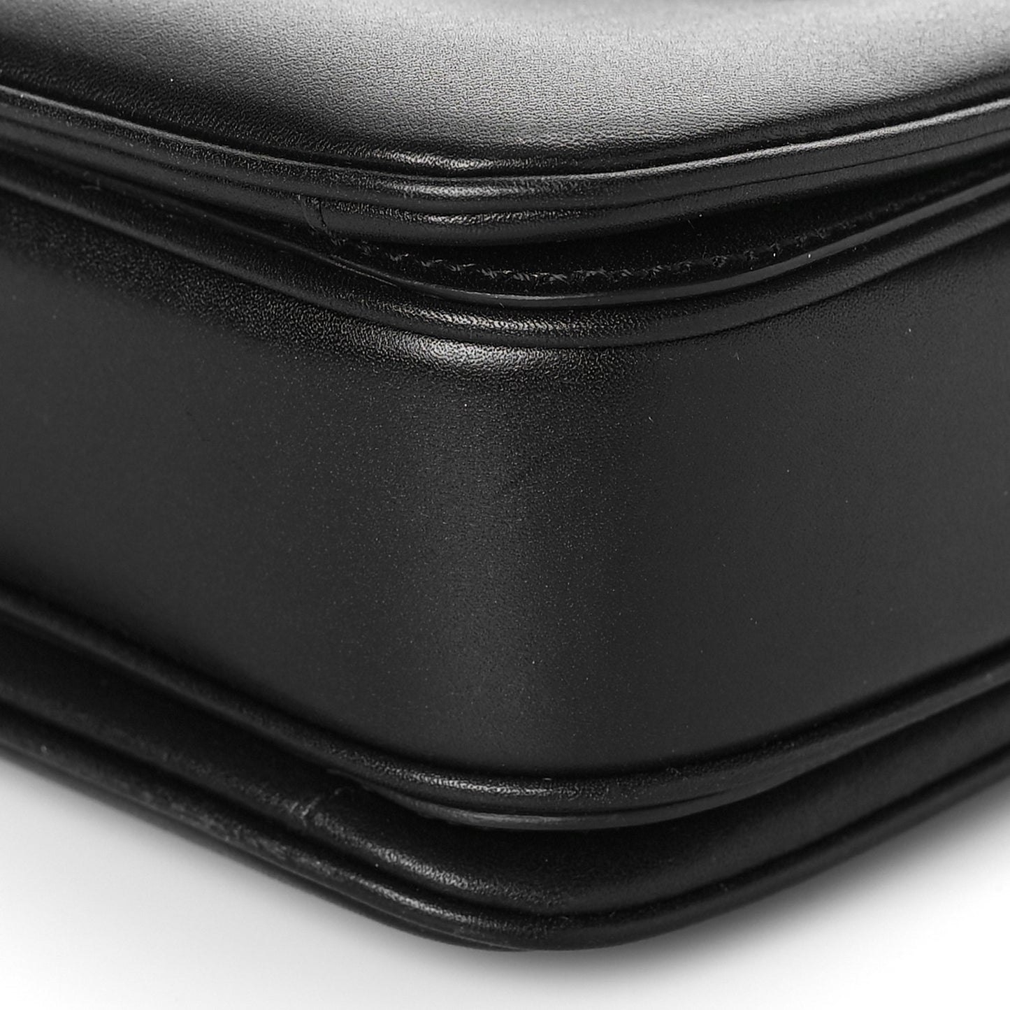 Shiny Calfskin Medium C Bag Black