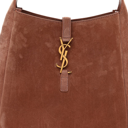 Saint Laurent Suede Calfskin Small Le 5 A 7 Soft Hobo Barely Barely Pink 7 of 10