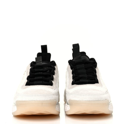 Chanel Velvet Calfskin Mixed Fibers CC Sneakers 38.5 Ivory Black 2 of 9