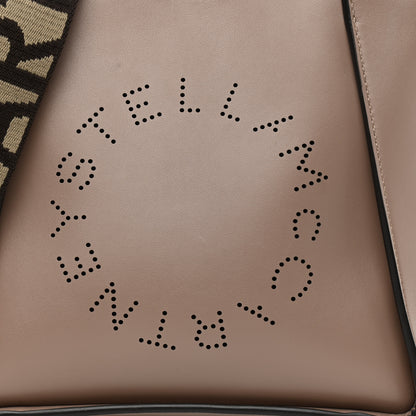 Stella McCartney Eco Alter Nappa Perforated Logo Mini Crossbody Dark Taupe 8 of 13