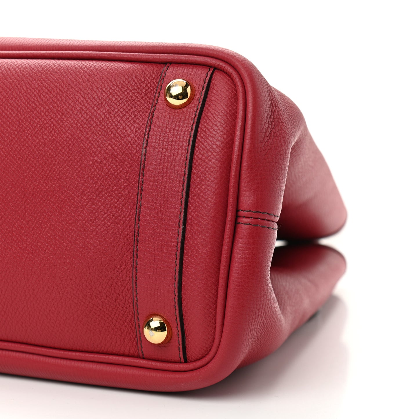 Grainy Calfskin Medium Honeybrook Tote Red