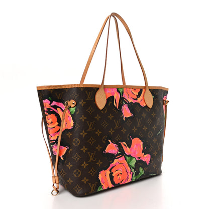 Louis Vuitton Monogram Roses Neverfull MM 3 of 11