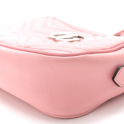 Gucci Calfskin Matelasse Small GG Marmont Chain Shoulder Bag Wild Rose 11 of 15