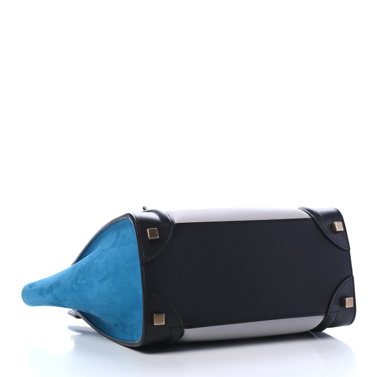 Baby Grained Calfskin Nubuck Micro Tri-Color Luggage Light Grey