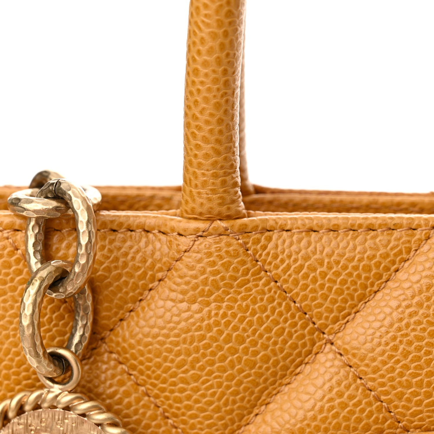 Chanel Caviar Quilted Medallion Tote Yellow 14 of 14