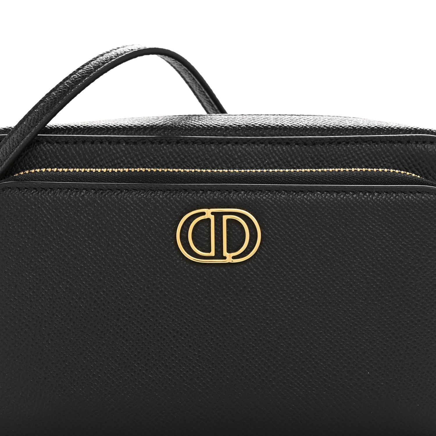 Christian Dior Grained Calfskin Caro Double Pouch Black 8 of 11