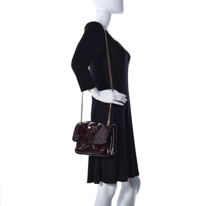 Saint Laurent Patent Monogram Baby Niki Chain Satchel Tortoiseshell 2 of 9