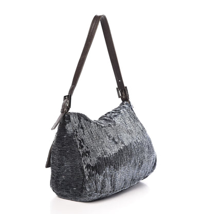 Fendi Beaded Mama Baguette Blue 3 of 15