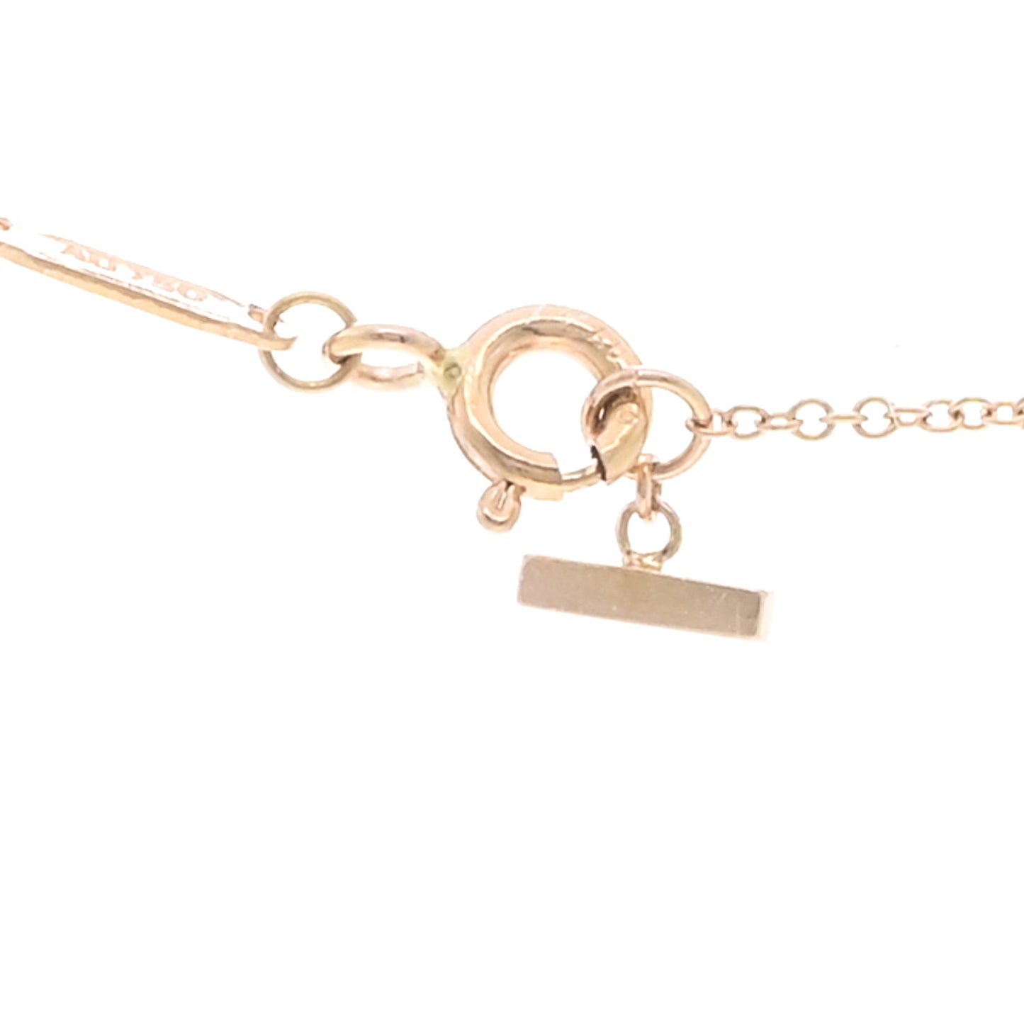 18K Rose Gold Small T Smile Pendant Necklace