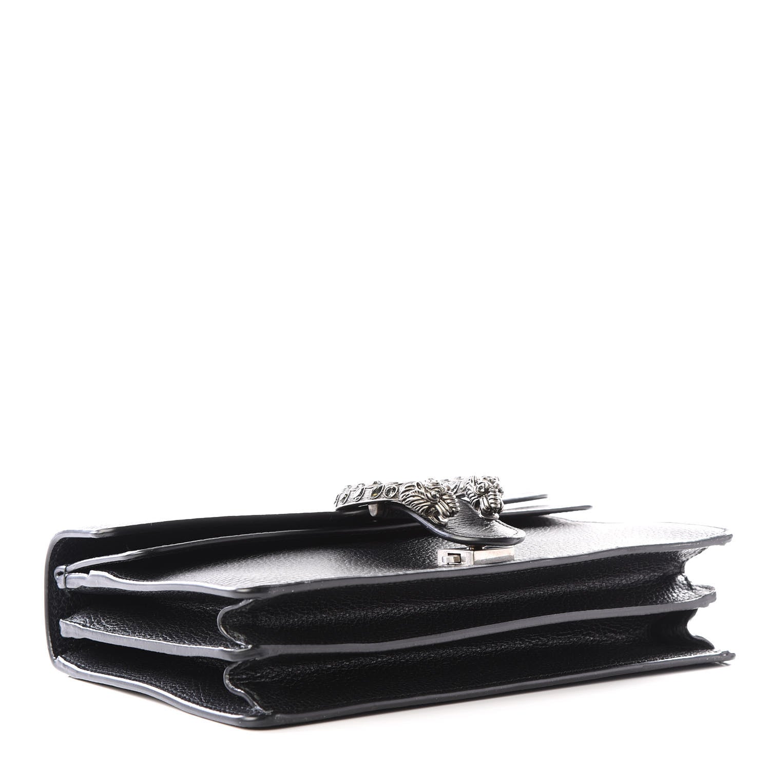 Gucci Pebbled Calfskin Small Dionysus Shoulder Bag Black 3 of 11