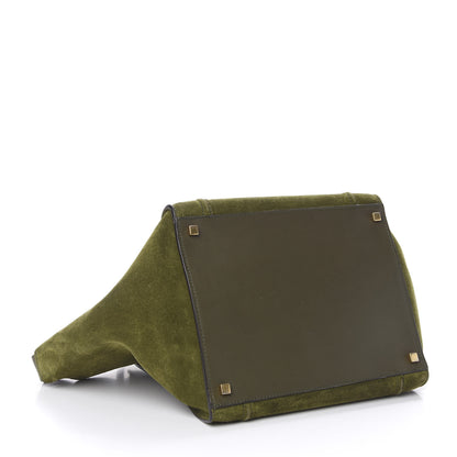 Celine Suede Medium Phantom Luggage Olive 4 of 15