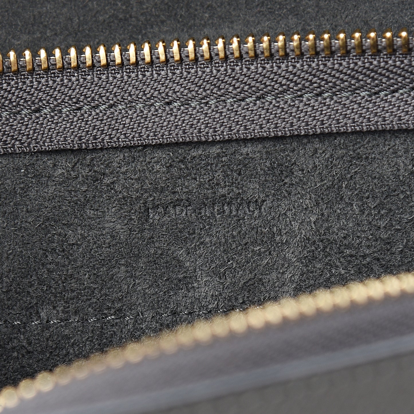 Grained Calfskin Nano Belt Bag Grey