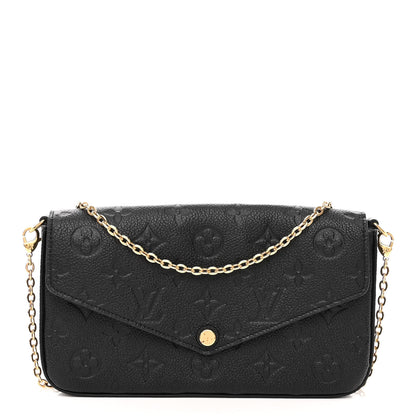 Louis Vuitton Empreinte Pochette Felicie Chain Wallet Black 3 of 9