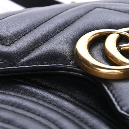 Gucci Calfskin Matelasse Mini GG Marmont Shoulder Bag Black 5 of 5