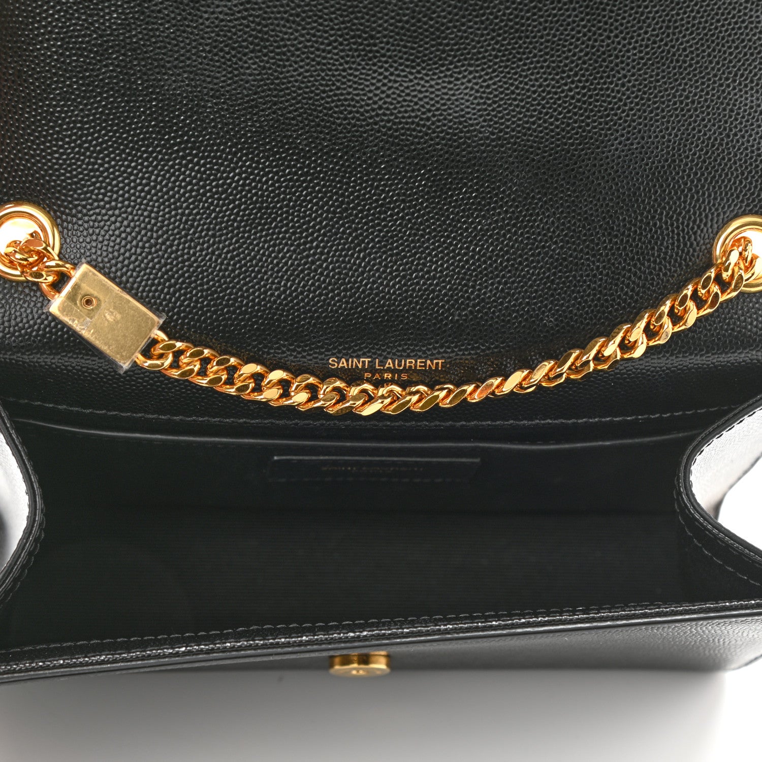 Saint Laurent Grain De Poudre Small Monogram Kate Satchel Black 5 of 9