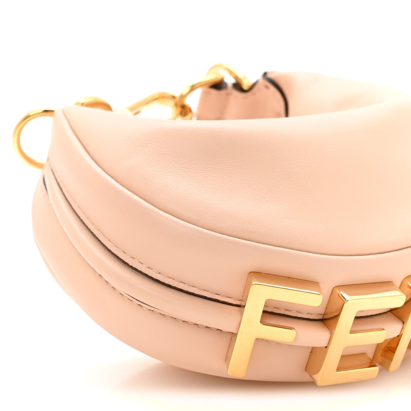 Vitello Grace Matte Nano Fendigraphy Hobo Charm Light Rose