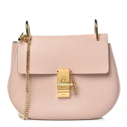 Chloe Grained Lambskin Drew Shoulder Bag Cement Pink 1 of 8