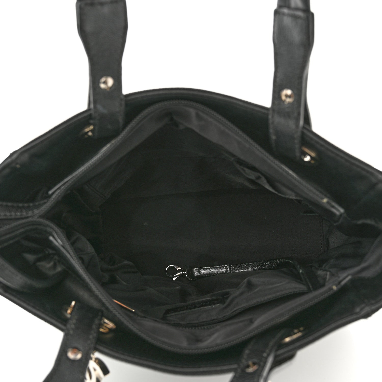 Chanel Coated Canvas Quilted Small Paris Biarritz Tote Black 5 of 10