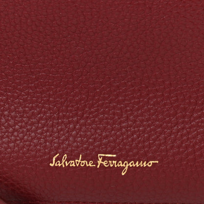 Salvatore Ferragamo Hammered Calfskin Double Handle Small Amy Tote Red 7 of 9