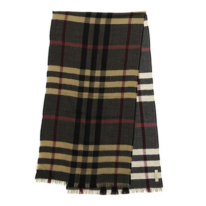 Burberry Wool Giant Check Scarf Black 2 of 4