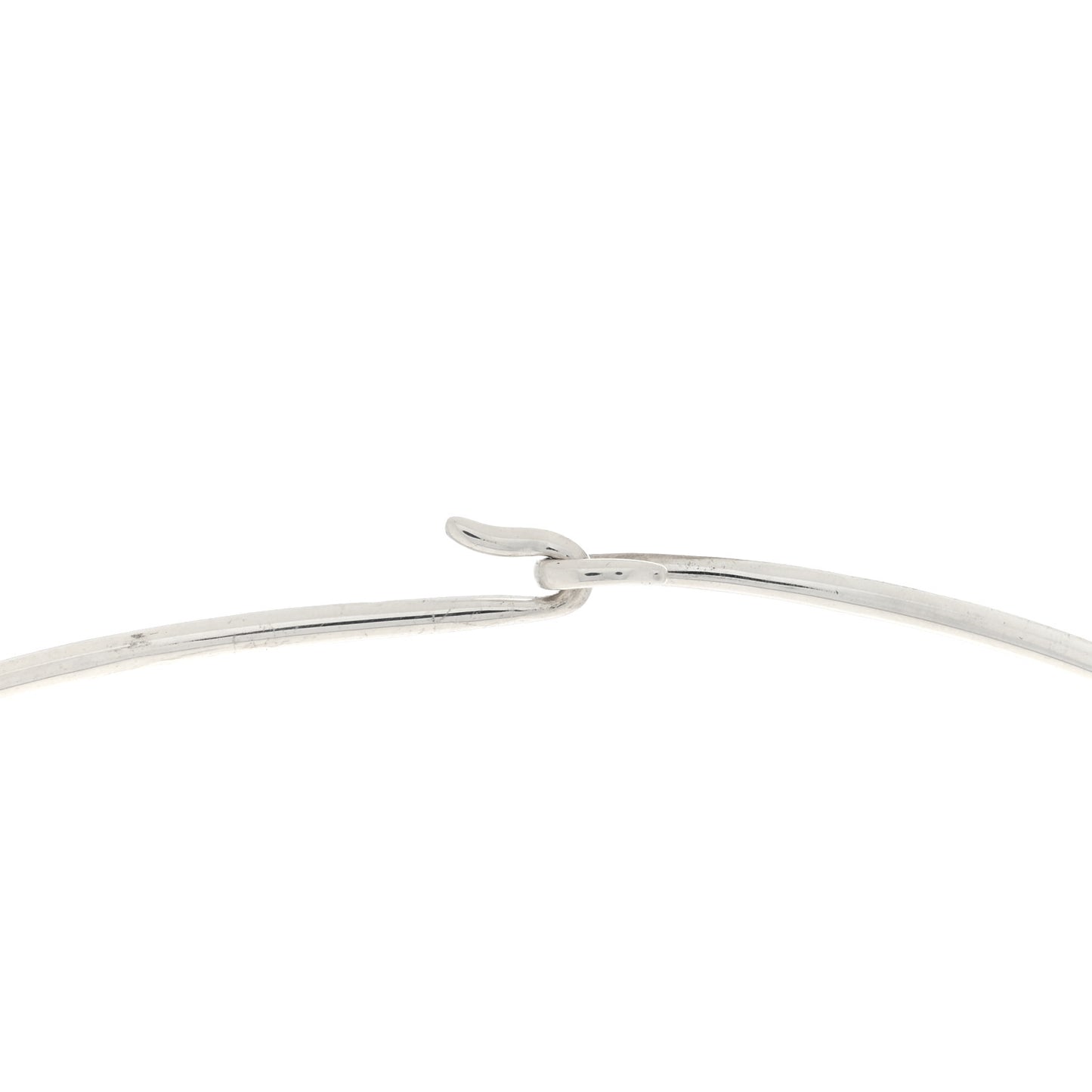 Sterling Silver 25mm Elsa Peretti Bean Pendant Wire Necklace